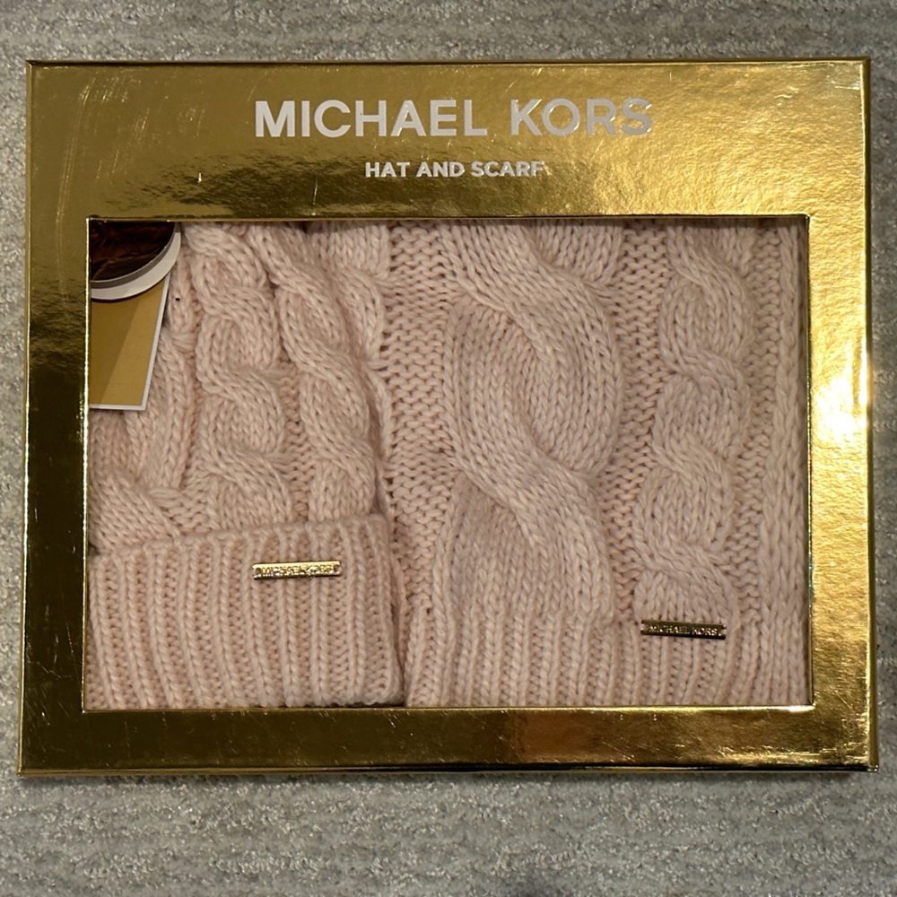 Michael Kors hat, and scarf set